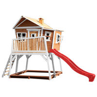 SPIELTURM 432/288/193 cm  - Rot/Braun, KONVENTIONELL, Holz (432/288/193cm) - Ambia Garden