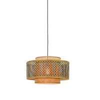 ZÁVESNÉ SVIETIDLO,  53/236,5/53 cm - hnedá/čierna, Design, prírodné materiály (53/236,5/53cm) - Good & Mojo