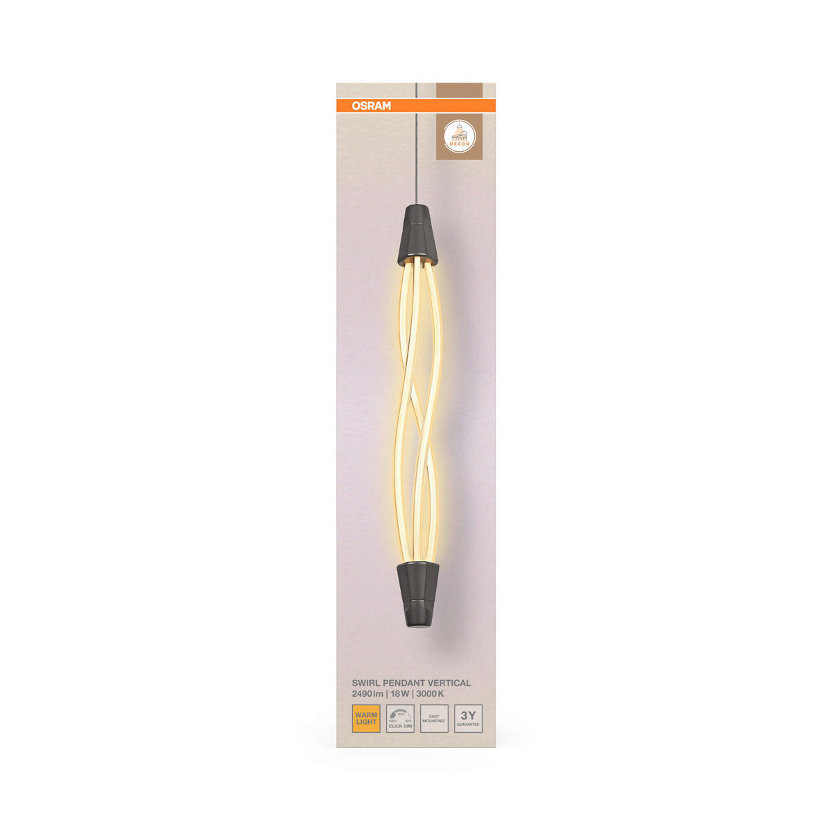 LED-HÄNGELEUCHTE 15/112 cm  - Dunkelgrau, Design, Kunststoff (15/112cm) - Osram
