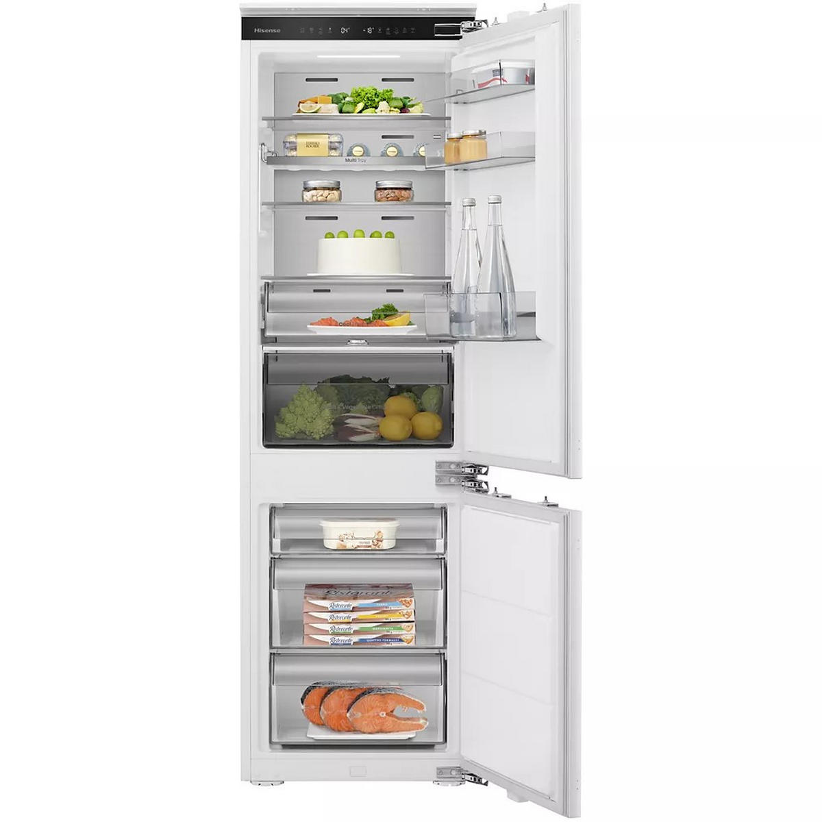 KÜHL-GEFRIER-KOMBINATION RB3B250SAWC  - Weiß, Design, Metall (54/177,2/54,5cm) - Hisense