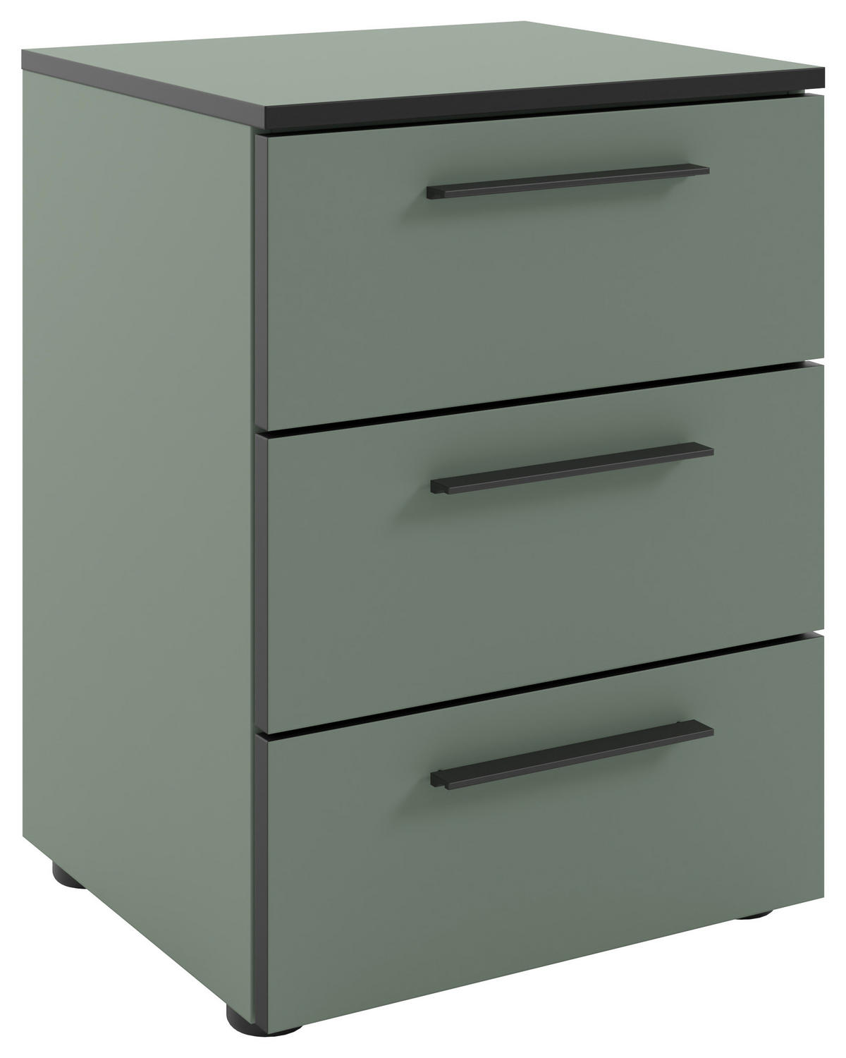 NACHTSCHRANK 45/61,4/40 cm  - Schilfgrün/Schwarz, MODERN, Holzwerkstoff/Kunststoff (45/61,4/40cm)