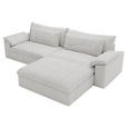 ECKSOFA  in Webstoff Grau  306/198 cm  - Schwarz/Grau, MODERN, Kunststoff/Textil (306/198cm) - Carryhome