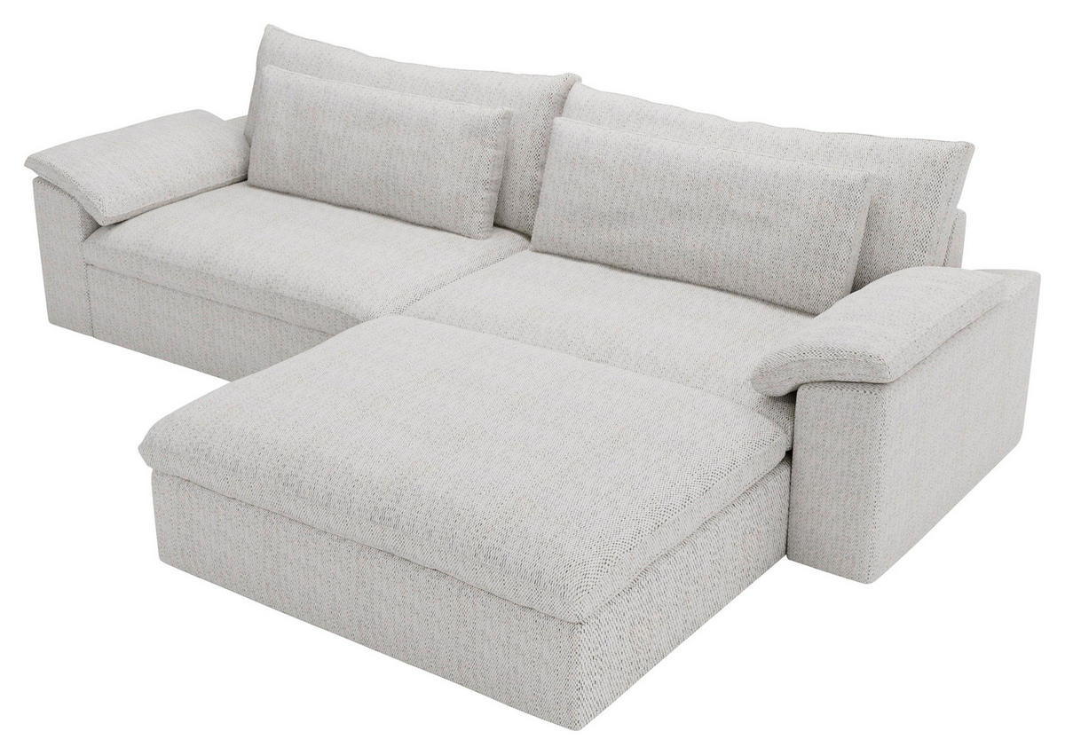 ECKSOFA  in Webstoff Grau  306/198 cm  - Schwarz/Grau, MODERN, Kunststoff/Textil (306/198cm) - Carryhome