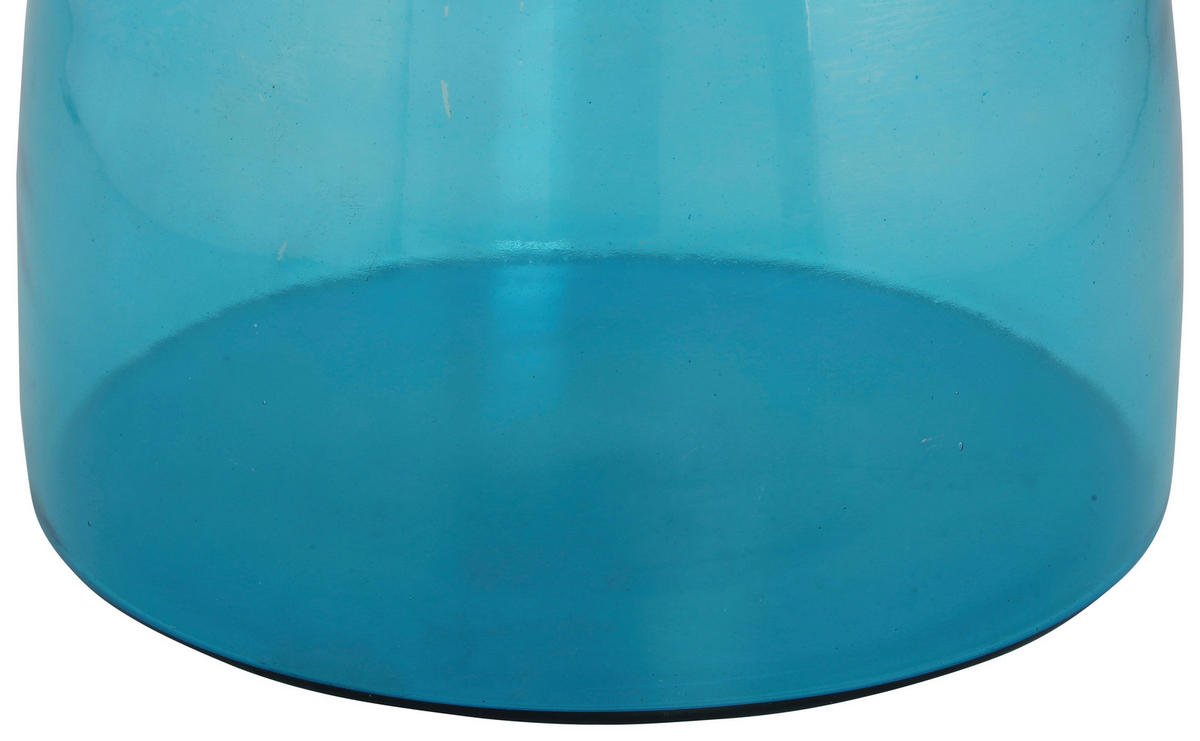 BEISTELLTISCH in Metall, Glas  - Blau/Goldfarben, Design, Glas/Metall (36/48cm) - Kayoom