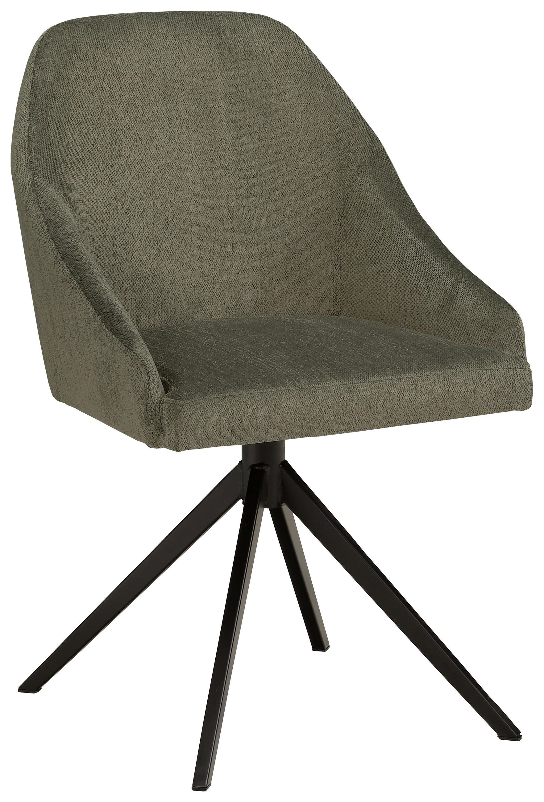 STUHL  Stoffauswahl, Typenauswahl Flachgewebe  - Schwarz/Grün, KONVENTIONELL, Textil/Metall (57/88/59cm) - Moderano