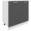 BÄNKSKÅP 80/82/46 cm  i antracit, vit  - vit/aluminiumfärg, Klassisk, metall/trämaterial (80/82/46cm) - MID.YOU