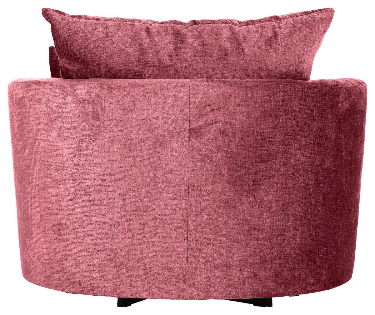 SESSEL in Chenille Bordeaux  - Bordeaux/Schwarz, Konventionell, Textil/Metall (115/72/115cm) - Carryhome