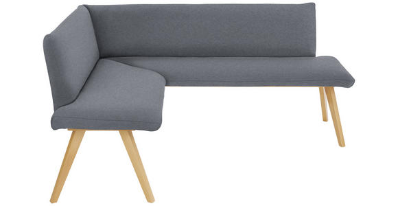 ECKBANK 140/180 cm in Grau, Buchefarben - Buchefarben/Grau, Design, Holz/Textil (140/180cm) - Voleo