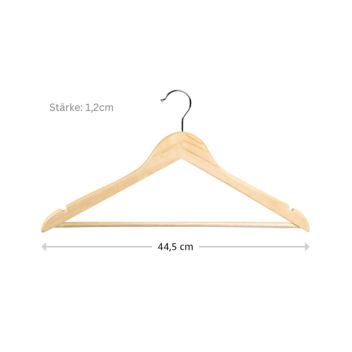 KLEIDERBÜGELSET Holz  - Hellbraun, Basics, Holz (44,5/1,2/23,5cm) - Kesper