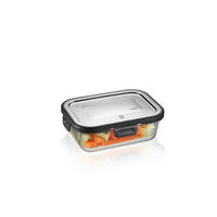 FRISCHHALTEDOSE MILO 0,6 L  - Edelstahlfarben/Transparent, KONVENTIONELL, Glas/Kunststoff (17,6/13/5,9cm) - Gefu