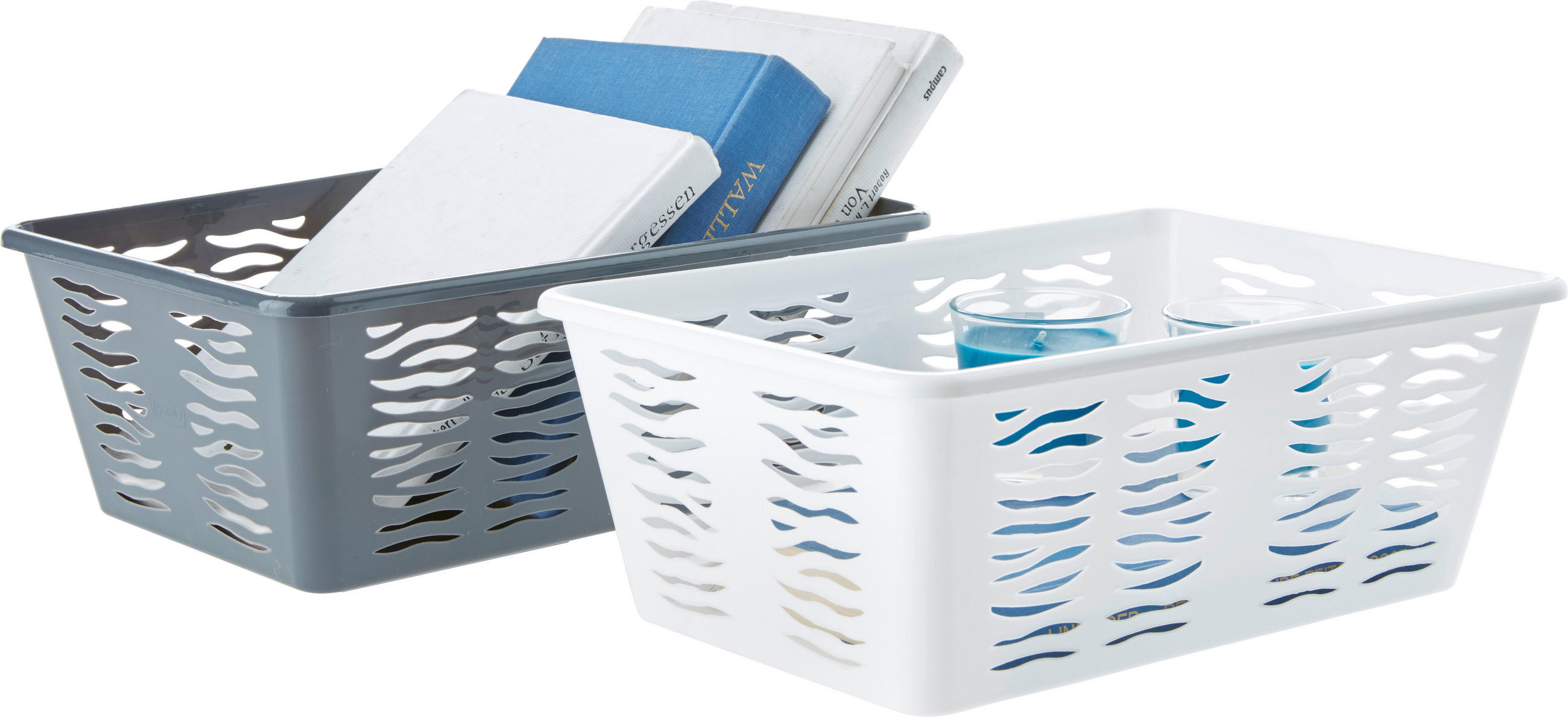 Aufbewahrungskorb M 30x20 Cm Kunststoff Weiß Oder Anthrazit