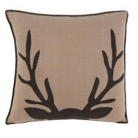 ZIERKISSEN  50/50 cm   - Dunkelgrau/Beige, Trend, Textil (50/50cm)