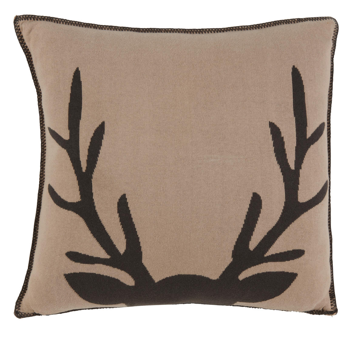 ZIERKISSEN  50/50 cm   - Dunkelgrau/Beige, Trend, Textil (50/50cm)