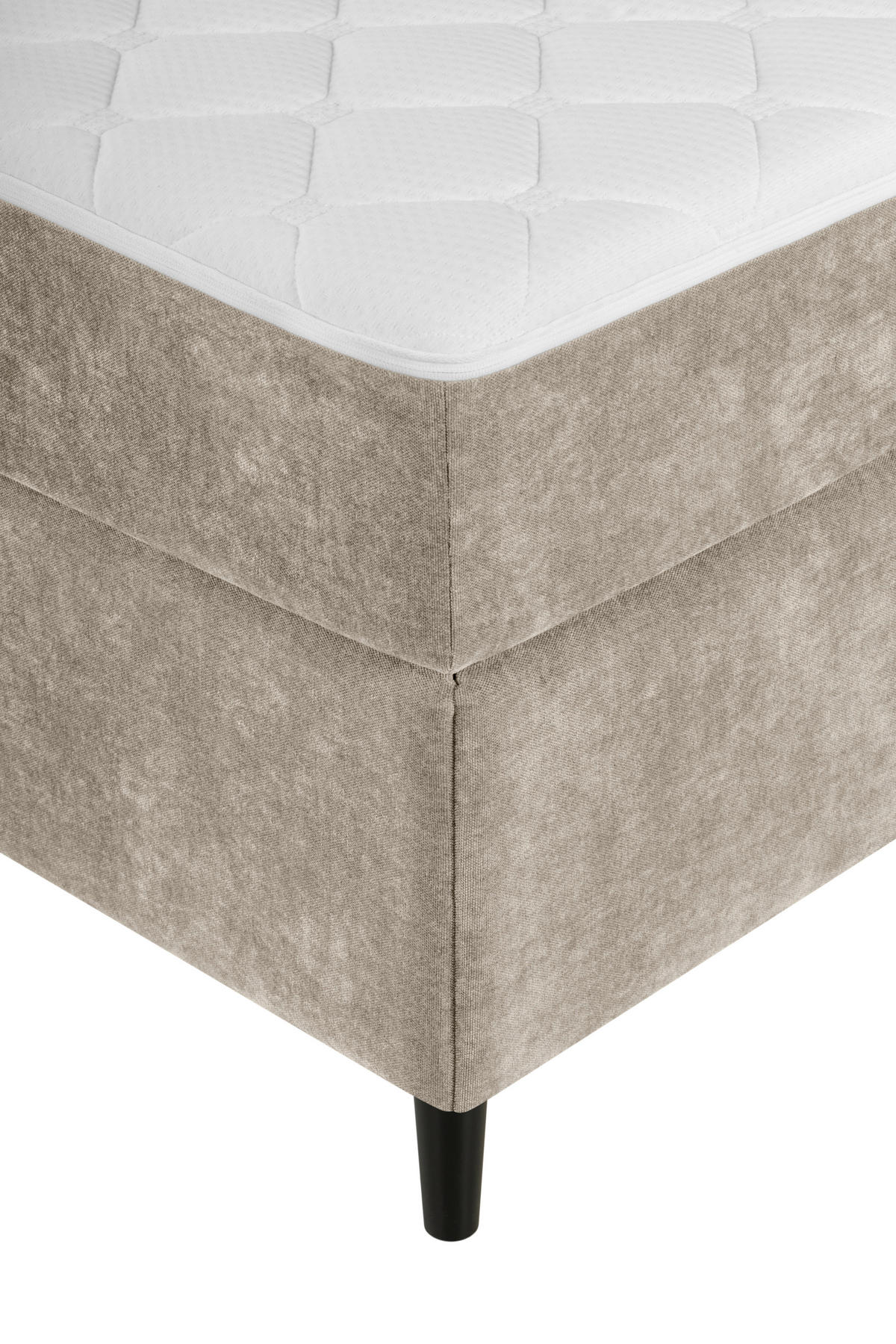 BOXBETT 180/200 cm  in Beige  - Beige/Schwarz, KONVENTIONELL, Holz/Textil (180/200cm) - Welnova