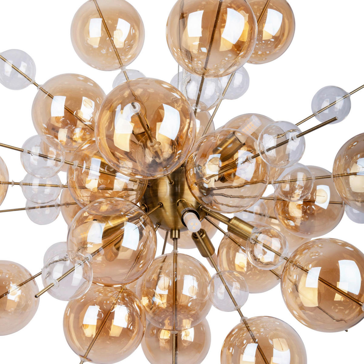 PENDELLEUCHTE Explosion 65/193 cm  - Karamell, Design, Metall (65/193cm) - Näve