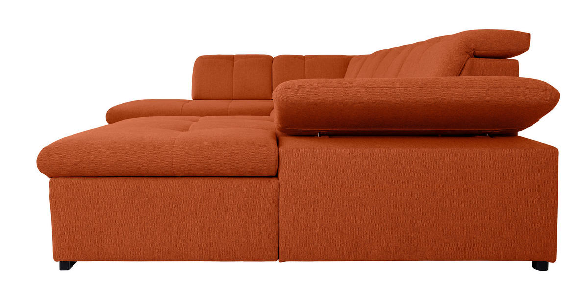 WOHNLANDSCHAFT Terracotta  - Terracotta/Grau, Design, Textil/Metall (173/328/215cm) - MID.YOU