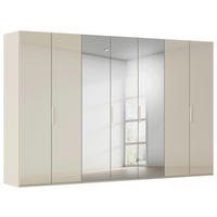 DREHTÜRENSCHRANK 350/223/61 cm,  in Champagner, 7-türig  - Champagner, Basics, Glas/Holzwerkstoff (350/223/61cm) - Novel