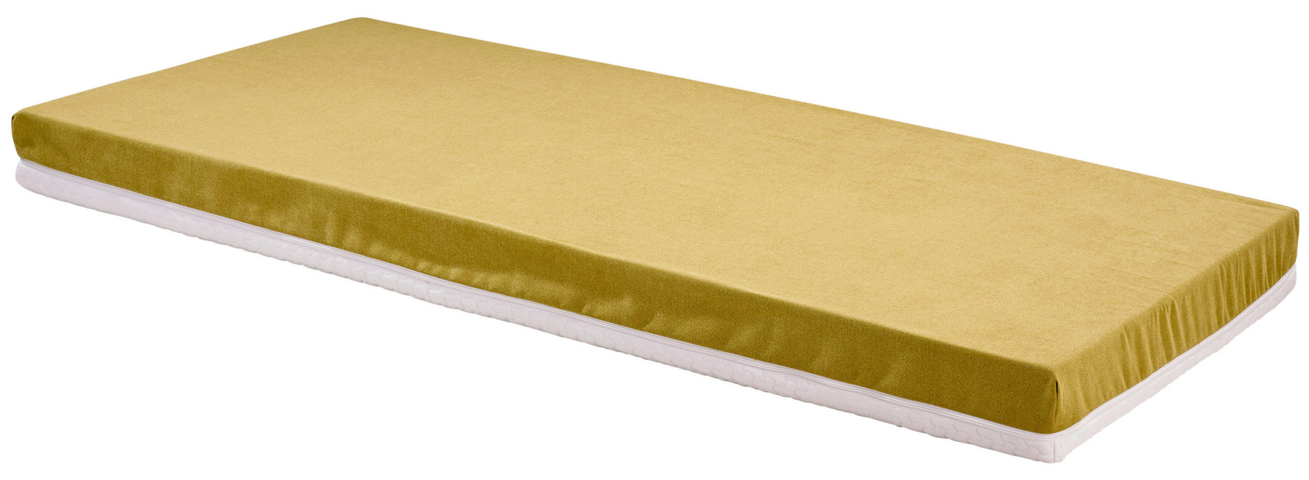 Komfortschaummatratze 90/200 cm, Höhe ca.: 15 cm, H2 = mittel,  - Gelb/Weiß, Textil (90/200cm) - Primatex
