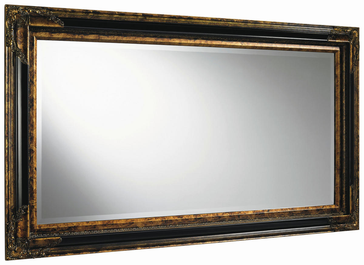 WANDSPIEGEL 79,4/139,4/4,6 cm    in rechteckig  - Goldfarben/Schwarz, LIFESTYLE, Glas/Holz (79,4/139,4/4,6cm) - Landscape
