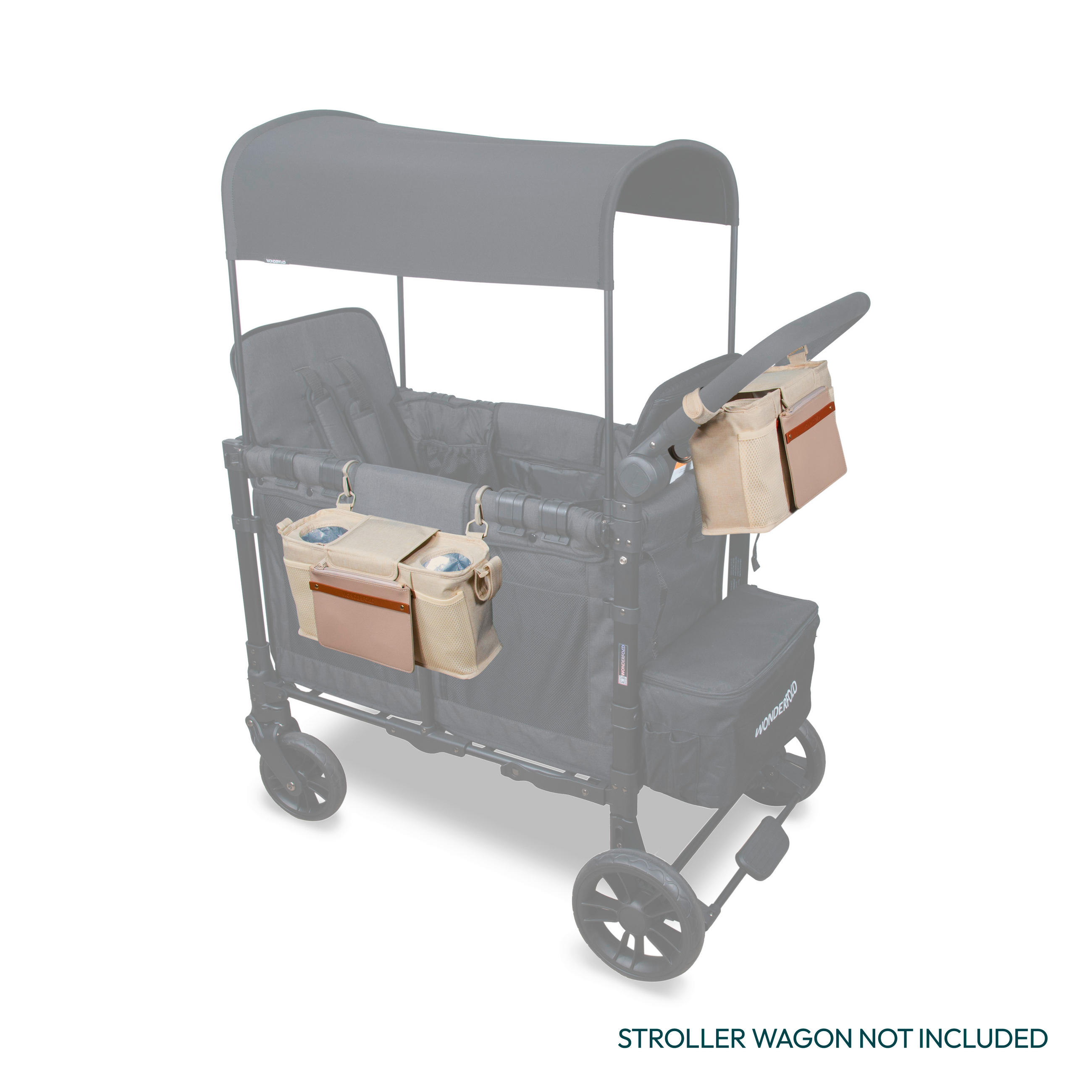 BUGGY-ORGANIZER Parent Console  - Beige, Basics, Textil (38,1/12,44/19,3cm) - WONDERFOLD