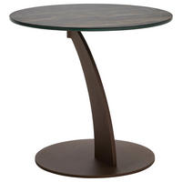 BEISTELLTISCH 60/60/56 cm Schwarz, Rostfarben rund  - Rostfarben/Schwarz, Design, Keramik/Metall (60/60/56cm) - Naos