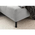 ECKSOFA inkl. Sitzvorzug in Cord Grau  - Schwarz/Grau, Design, Textil/Metall (321/216cm) - Hom`in