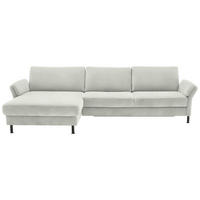 ECKSOFA  in Chenille, Flachgewebe Naturfarben  175/316 cm  - Schwarz/Naturfarben, Design, Textil/Metall (175/316cm) - Dieter Knoll