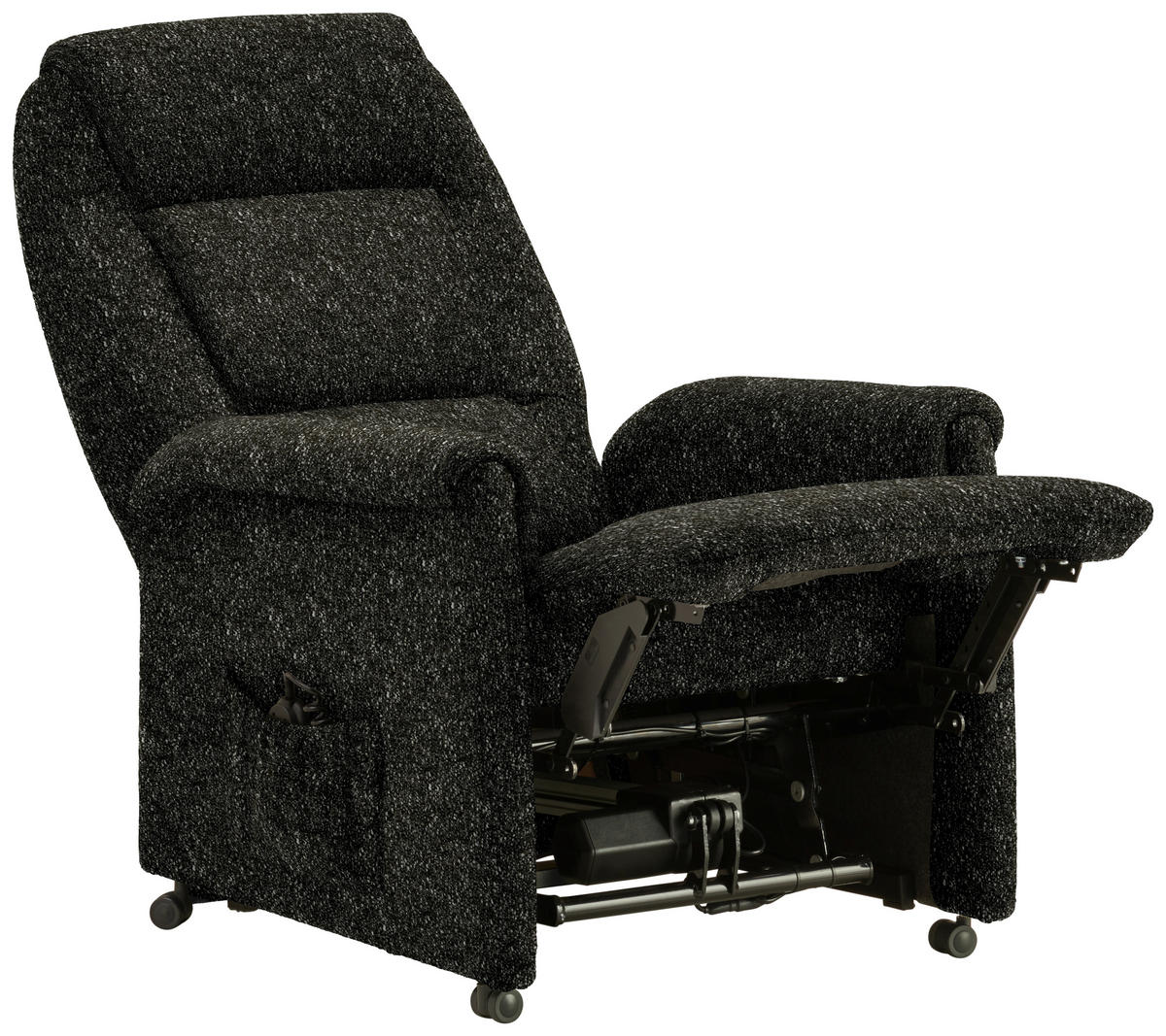 FERNSEHSESSEL in Flachgewebe Schwarz  - Schwarz, KONVENTIONELL, Kunststoff/Textil (69/105/82cm) - Himolla