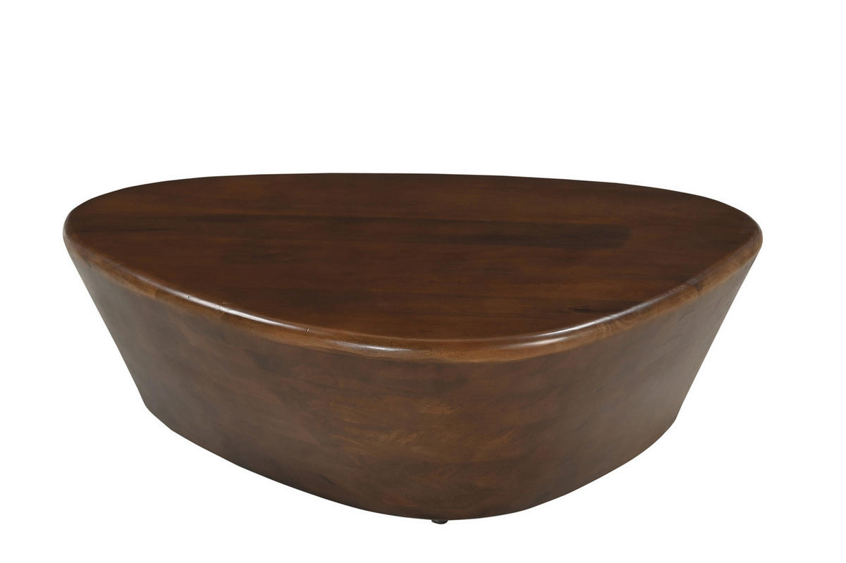 COUCHTISCH Mangoholz massiv 107/78/30 cm dreieckig Braun  - Braun, Design, Holz (107/78/30cm) - MID.YOU
