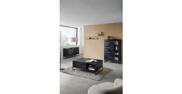 SIDEBOARD Schwarz  175/86/40 cm  - Schwarz, Trend, Holz/Metall (175/86/40cm) - Ambia Home