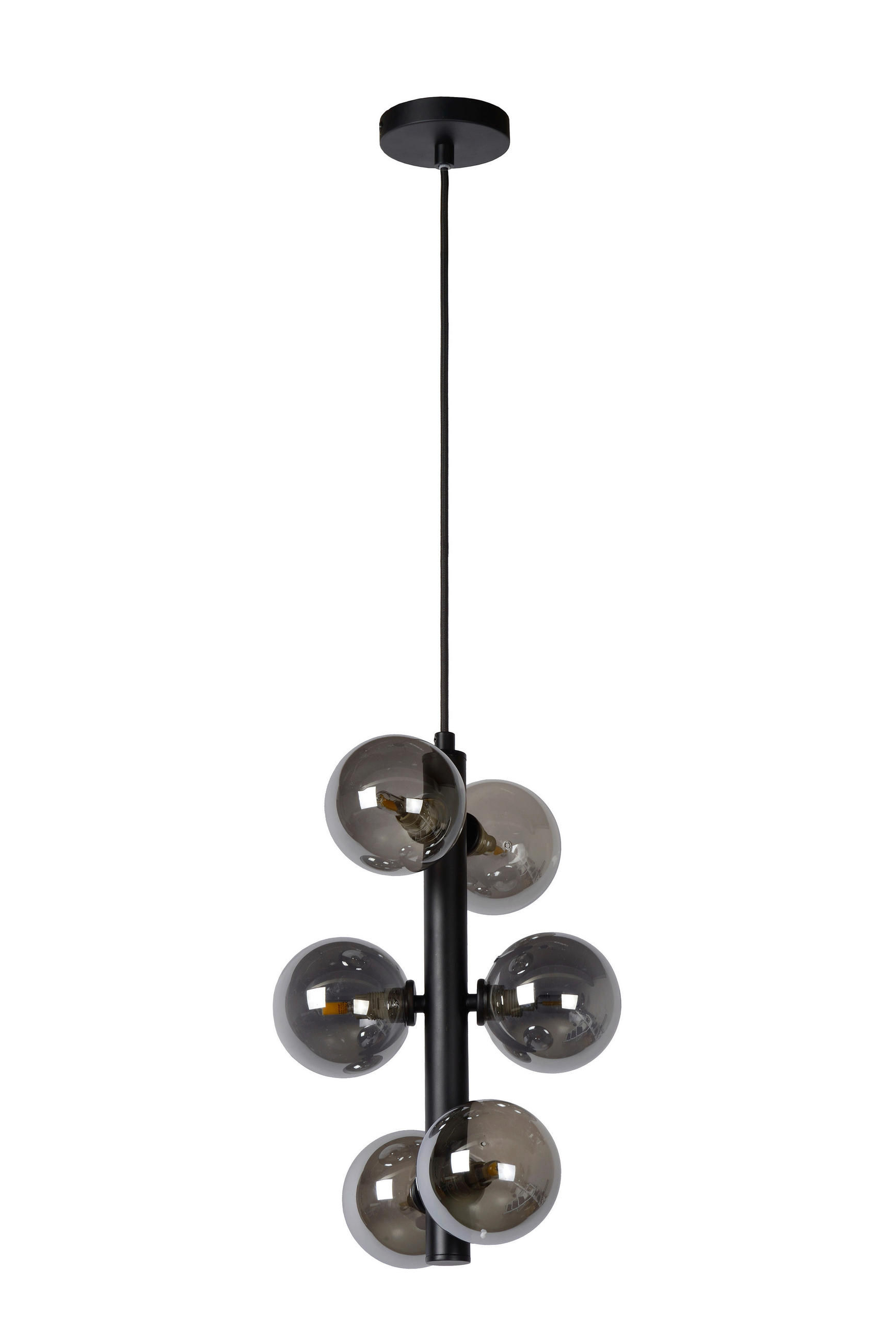 HÄNGELEUCHTE Tycho 25.5/25.5/150 cm   - Schwarz, Design, Glas (25.5/25.5/150cm) - Lucide