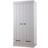 DREHTÜRENSCHRANK 94/195/53 cm 2-türig Grau  - Grau, Design, Holz (94/195/53cm) - Livetastic