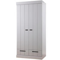 DREHTÜRENSCHRANK  in Grau  - Grau, Design, Holz (94/195/53cm) - Livetastic