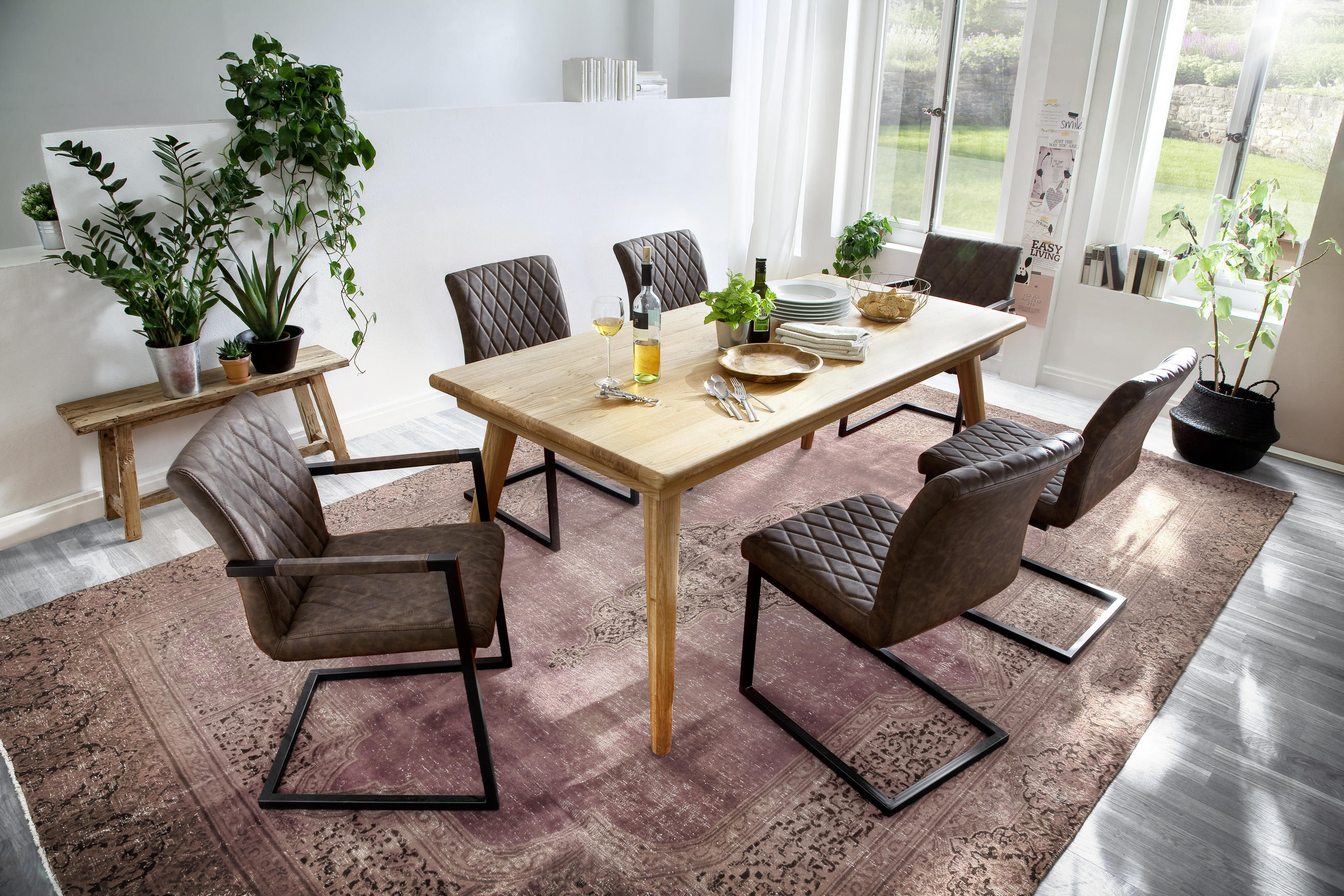 SCHWINGSTUHL Braun, Schwarz  - Schwarz/Braun, Design, Textil/Metall (47/86/63cm) - Livetastic