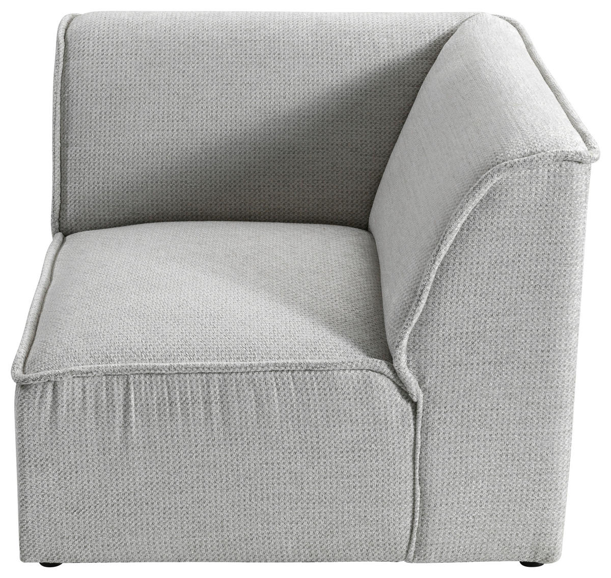 WOHNLANDSCHAFT Flachgewebe Naturfarben  - Schwarz/Naturfarben, Design, Kunststoff/Textil (165/368/211cm) - Lomoco