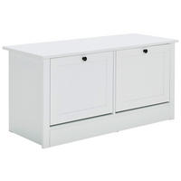 SCHUHKIPPER - Weiß, LIFESTYLE, Holzwerkstoff (100/45/39cm) - MID.YOU