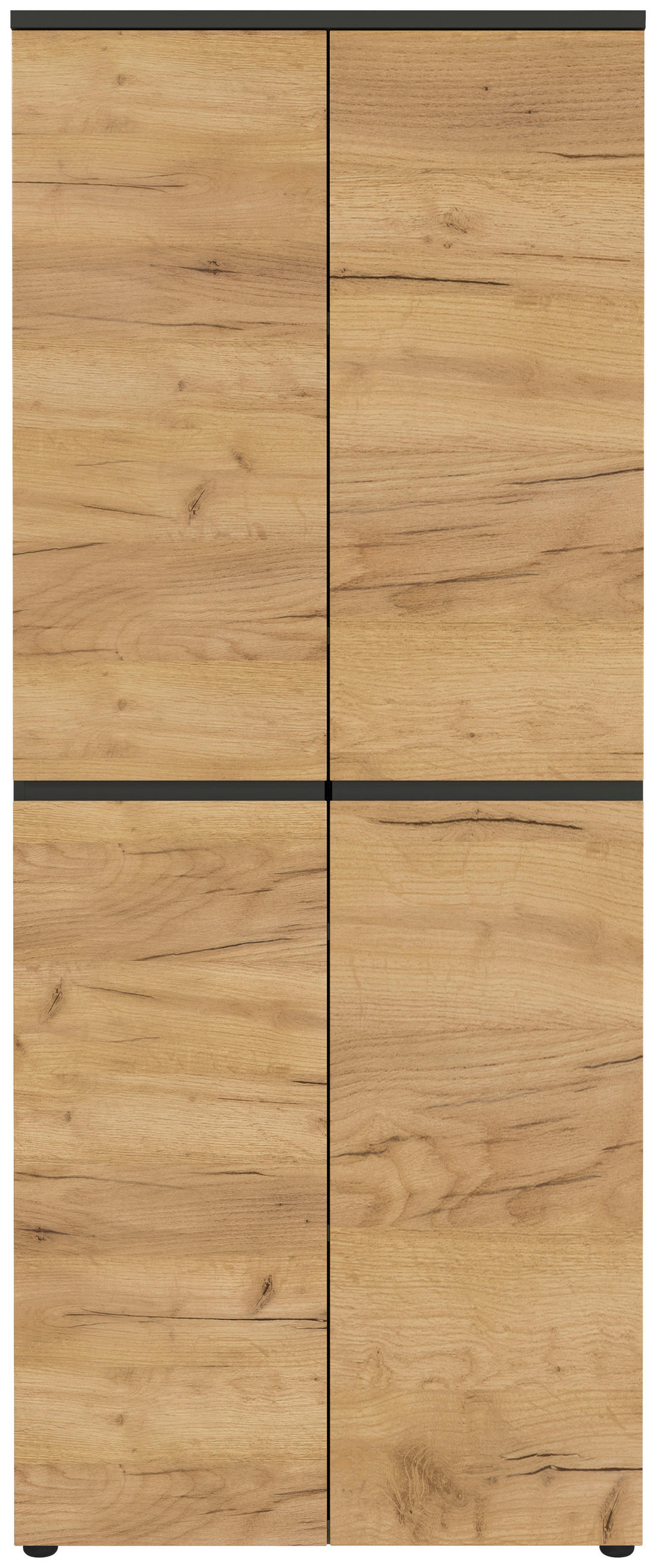 AKTENSCHRANK 80/197/40 cm  - Eichefarben/Graphitfarben, MODERN, Holzwerkstoff (80/197/40cm) - Germania