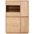 HIGHBOARD 95/138/41 cm  - Wildeiche, Natur, Glas/Holz (95/138/41cm) - Linea Natura