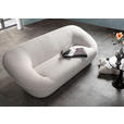 2-SITZER-SOFA in Flachgewebe Weiß  - Schwarz/Weiß, KONVENTIONELL, Kunststoff/Textil (223/79/94cm) - Carryhome