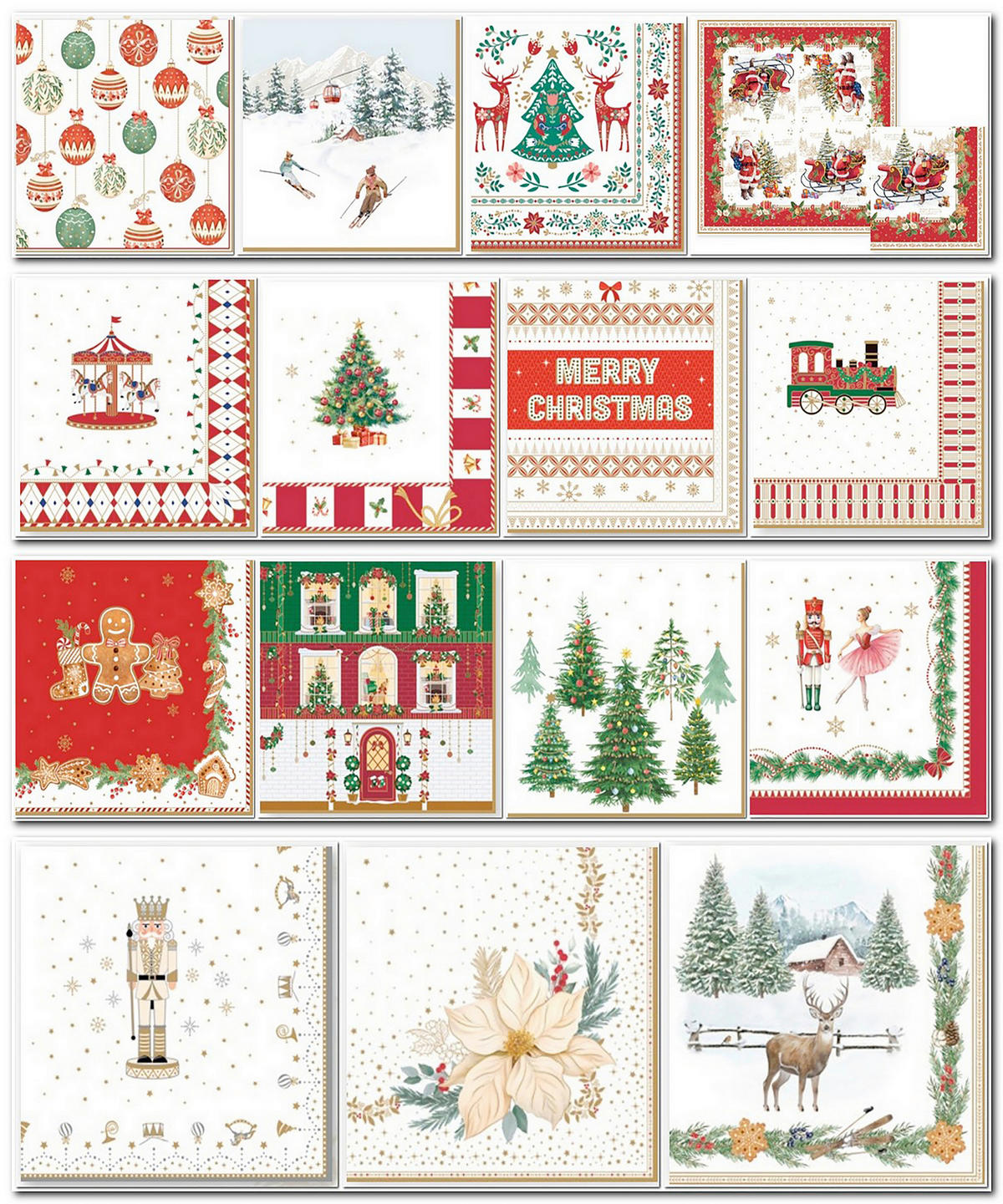 SZALVÉTA    - piros/fehér, Basics, papír (33cm)