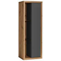 HÄNGEVITRINE Grau, Eiche Artisan  40/115/32 cm  - Eiche Artisan/Grau, Design, Glas/Holzwerkstoff (40/115/32cm) - Stylife