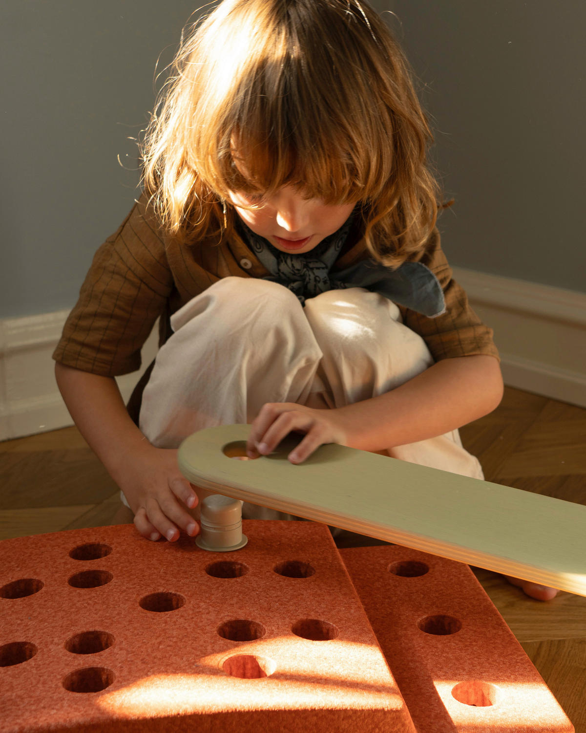 KONSTRUKCIONA IGRAČKA - svetlozelena, Osnovno, drvo/plastika (70/10/1.4cm) - MODU