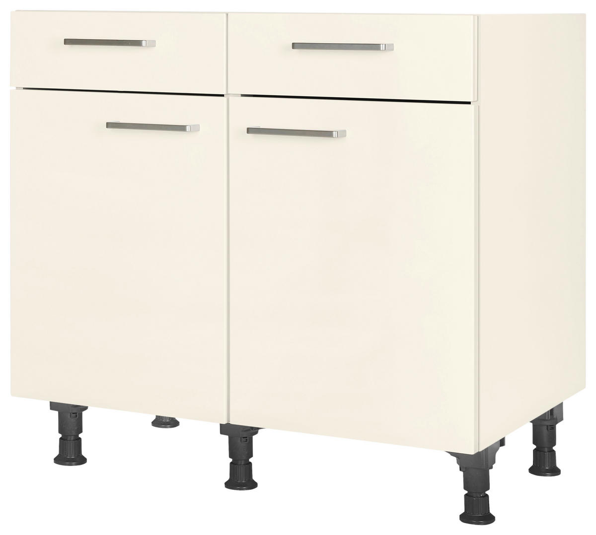 SCHUBKASTENUNTERSCHRANK 90/87/56 cm  in Magnolie  - Edelstahlfarben/Magnolie, MODERN, Holzwerkstoff/Metall (90/87/56cm) - Nobilia