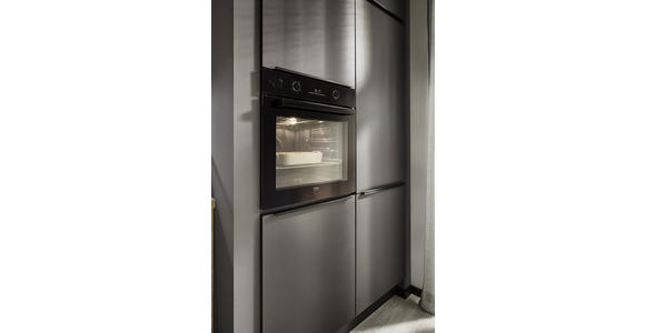 EINBAUKÜCHE   - Eichefarben/Graphitfarben, Design, Holzwerkstoff - Xora