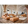 ECKSOFA  in Echtleder Hellbraun  225/355 cm  - Hellbraun/Anthrazit, Design, Leder/Metall (225/355cm) - Johann Jakob
