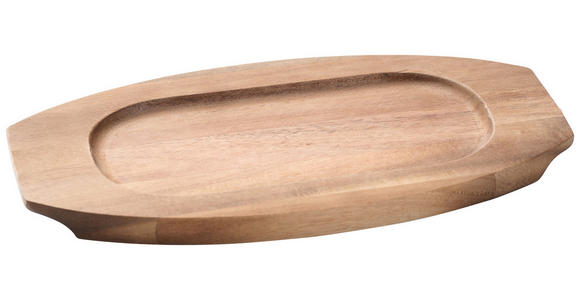 GRILLPFANNE  - Schwarz/Naturfarben, Basics, Holz/Metall (31,6/10/3,5cm) - Homeware Profession.