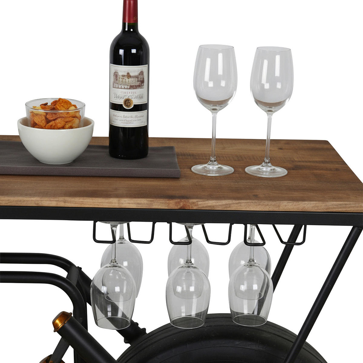 BAR in Schwarz, Goldfarben  - Goldfarben/Schwarz, Trend, Holz/Metall (179/84/45cm)