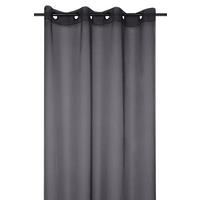 KONČANA ZAVESA  pol prosojno   135/260 cm  - antracit, Basics, tekstil (135/260cm)