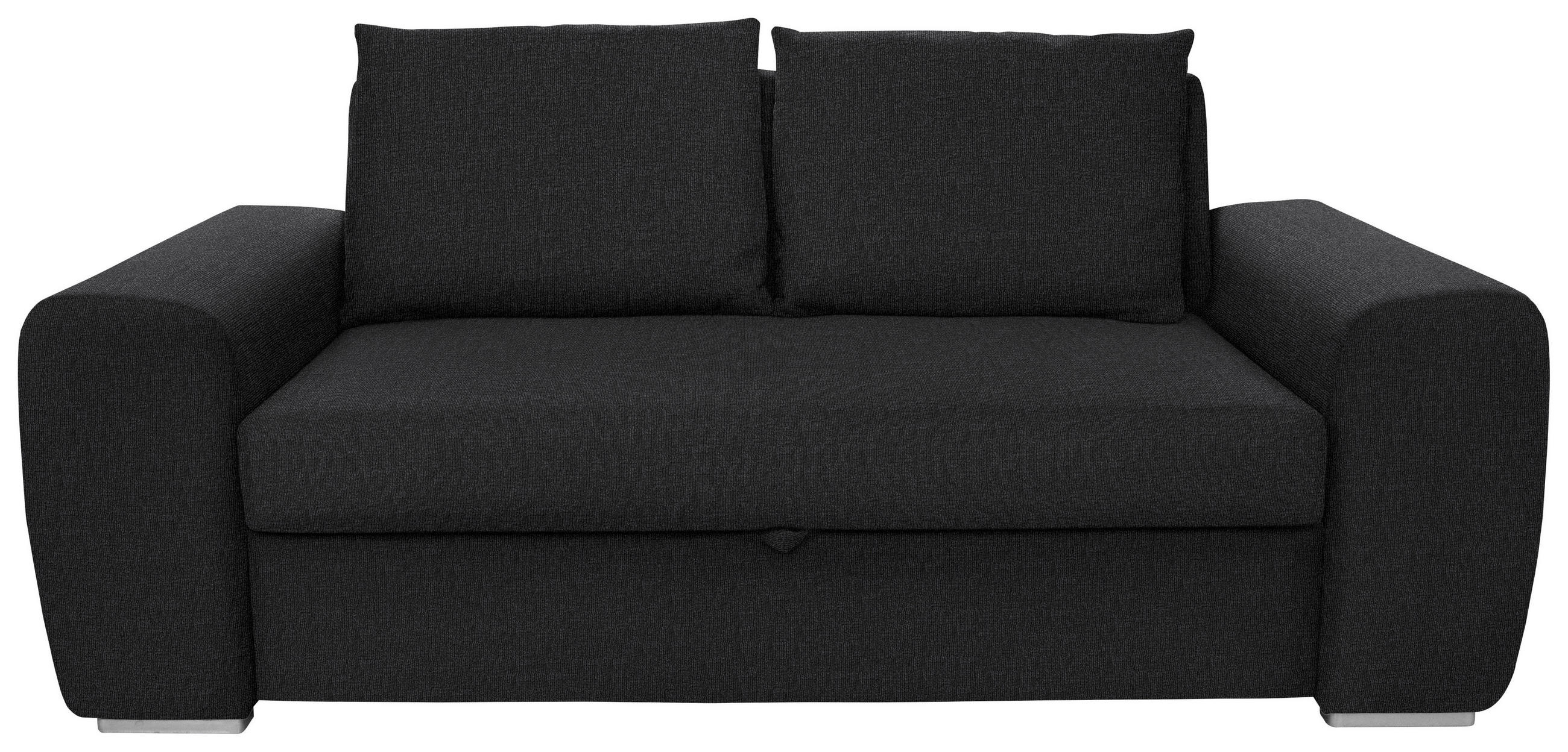SCHLAFSOFA in Textil Anthrazit  - Chromfarben/Anthrazit, Design, Holz/Textil (199/92/97cm) - Livetastic