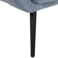 OHRENSESSEL Flachgewebe Dunkelgrau  - Dunkelgrau/Schwarz, KONVENTIONELL, Textil/Metall (75/111/83cm) - Carryhome
